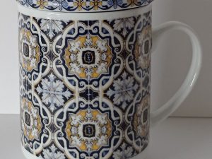 Caneca com Filtro Metálico Azulejos