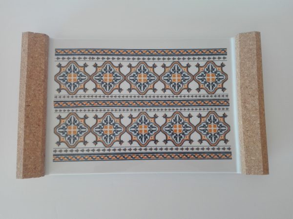 Tabuleiro com Pegas em Cortiça Mourisca